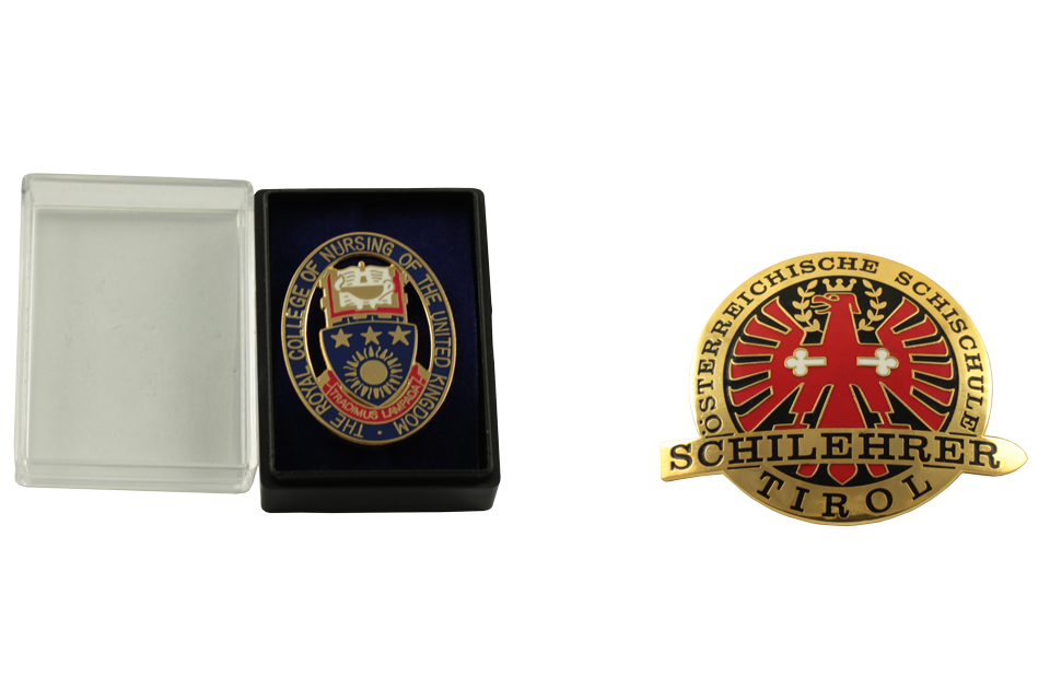 Metal safety lapel pins