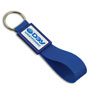 Silicon keychain with plastic patch