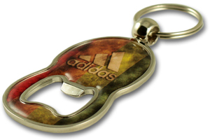 Zamac “8” shape bottle opener keychain with full surface doming #ZOP8F by QCS Asia w36.16