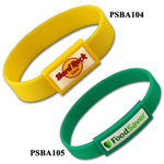Silicon wristband with plastic patch #PSBA by QCS Asia by QCS Asia w37.16