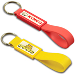 Silicon keychain with plastic patch #PSKC by QCS Asia w38.16