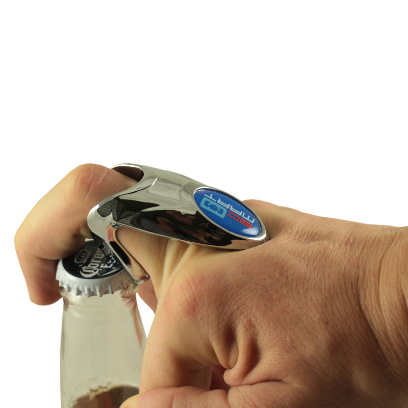 Quick-up zamac ring bottle opener 
