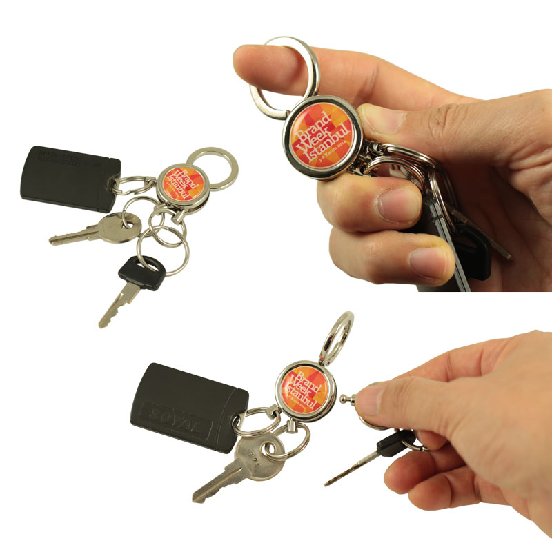 Zamac multi-ring keychain 