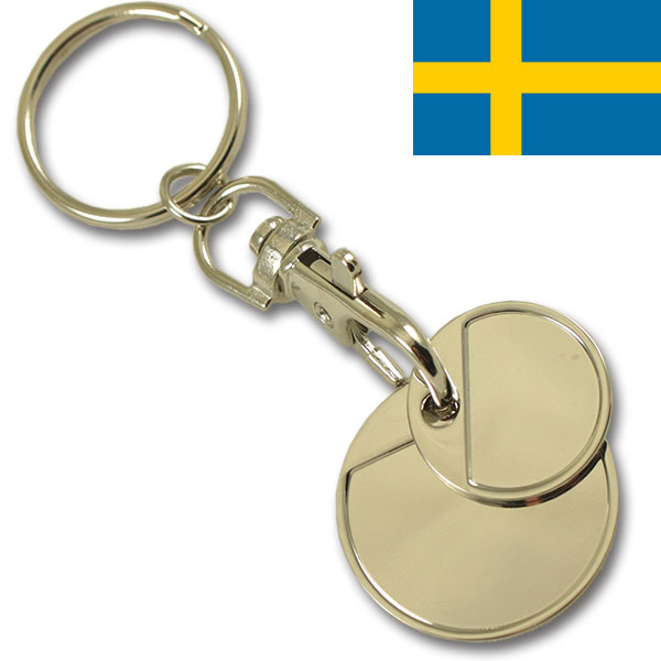 SEK 5.00 + SEK 10.00 iron coin set keychain with thin doming