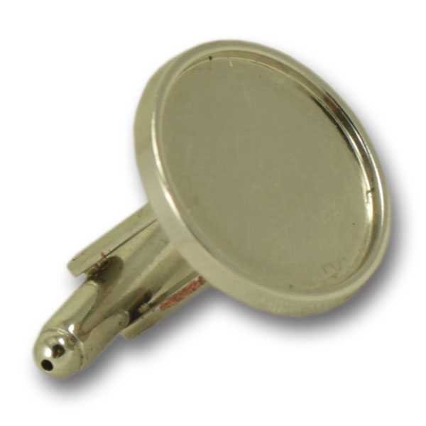 Metal cufflink with doming