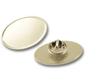 Oval metal lapel pins 