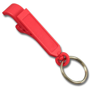 Bottle and can opener plastic keychain 