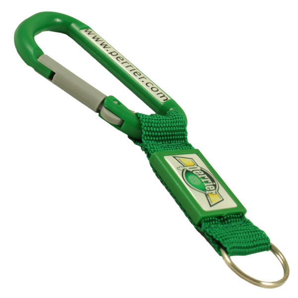 Plastic carabiner 80mm with patch