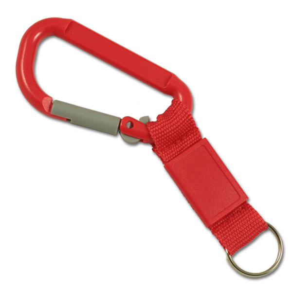 Plastic carabiner 80mm with patch