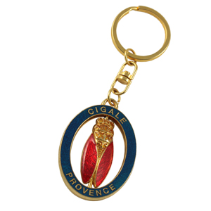 Metal revolving/spinning keychain