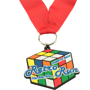 Rubber medals and necklace