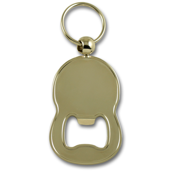 Zamac “8” shape bottle opener keychain with full surface doming